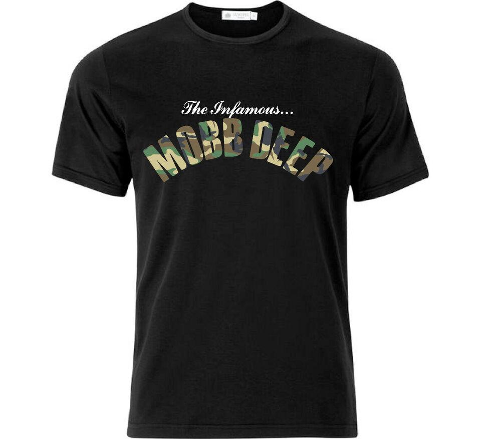 

Mobb Deep The Infamous Camo Detail Hip Hop Black Unisex T-Shirt S