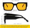 Retro Thick Rectangular Sunglasses for Men and Narrow Square Black Tie 90s Style [SHEEN KELLY] Women, Frame,