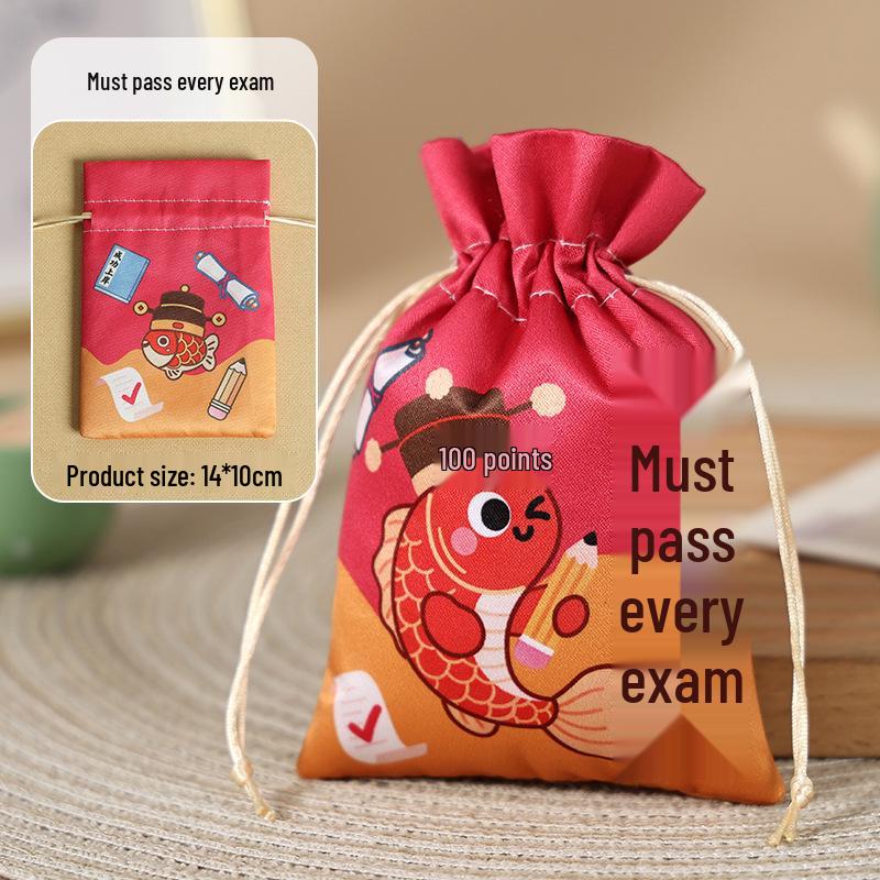 Cute Cartoon Print Brocade Sachet - Dragon Boat Festival Drawstring Pouch Ornament