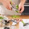 Herb Scissors - 5- Stainless Multi-Purpose Kitchen Shears for Scallions, Cilantro and Seaweed, with Cleaning Comb and Protective Cover