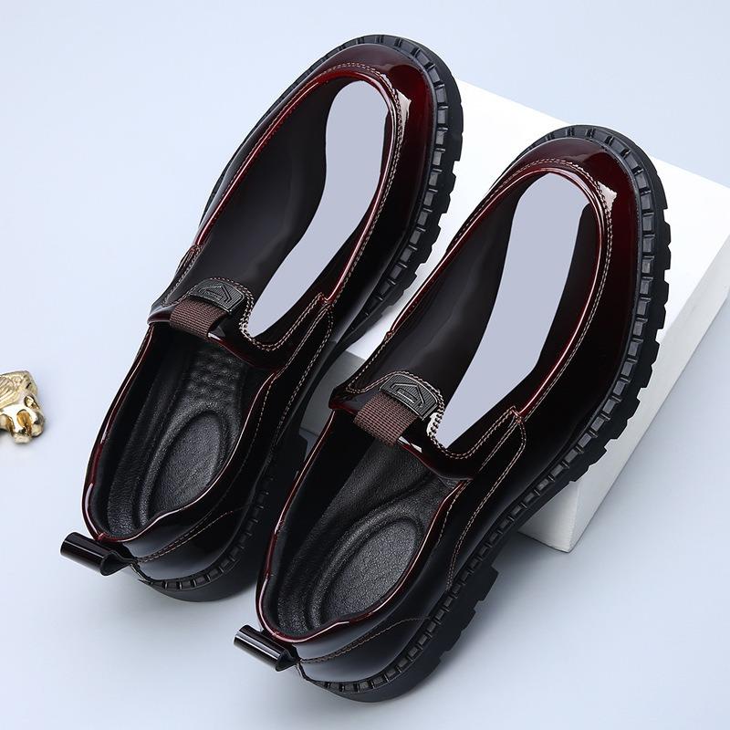 Autumn new men's shoes leather non-slip comfortable breathable foot cover dress leather shoes business one pedal casual shoes