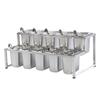 Telescopic Condiment Dispenser Dual Layers Stainless Steel Jam Pot Rack for Milk T Shop Household