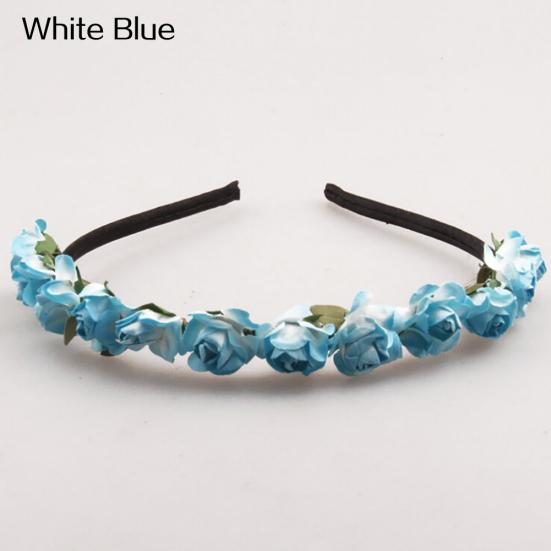Rose Flower Headband Festival Wedding Garland Summer Beach Boho Floral Hairband
