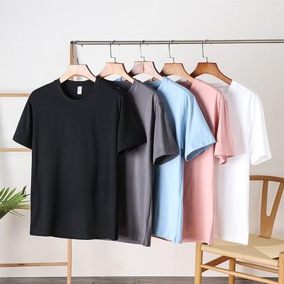 Long-Staple Cotton Foreign Trade Tail Order Men's Casual Short-Sleeved T-shirt