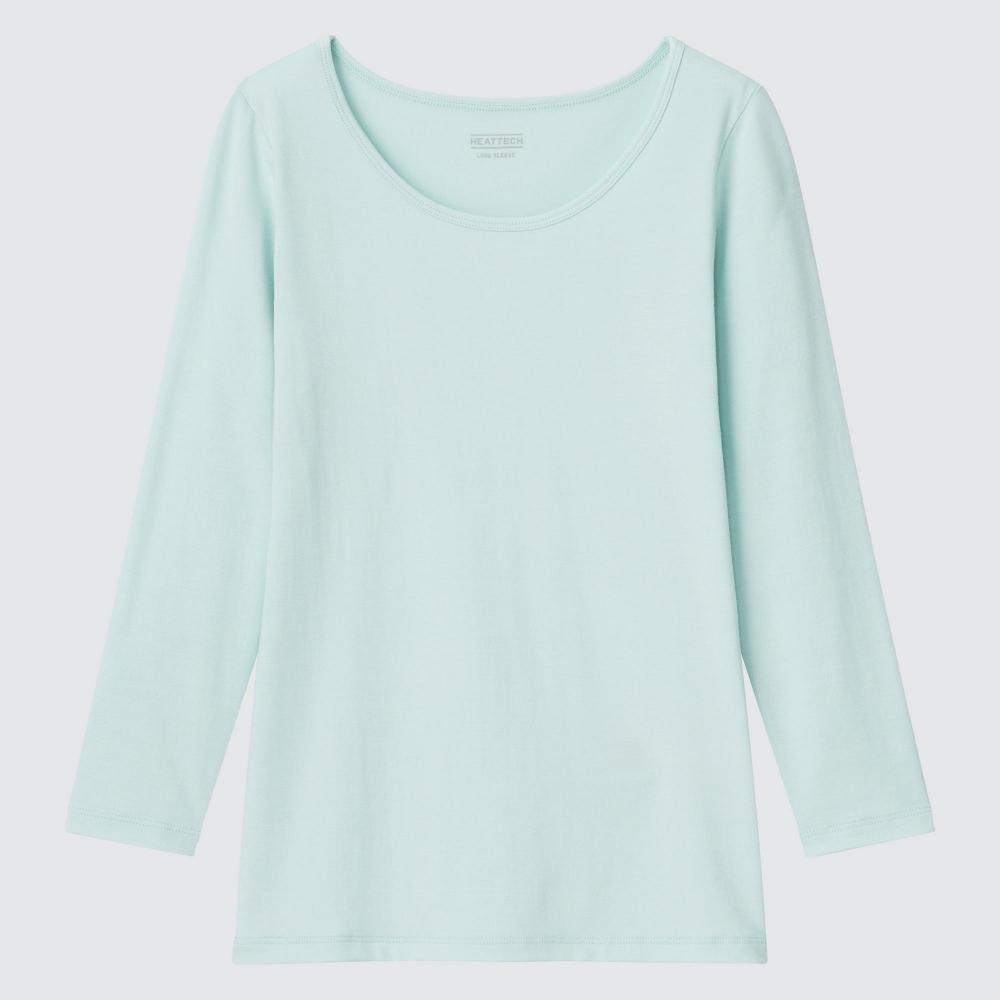 

UNIQLO JAPAN KIDS HEATTECH U-образный вырез T 9 4 рукава