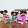 5 Zoll/13 cm Kawaii Niedlich Schwarz Neue Reborn Baby Puppen Pädagogische Puppen Schwarze Haut Schwarzes Haar Mit Niedlicher Schleife Kopfschmuck Geburtstagsgeschenk