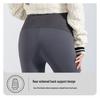 Maternity Dark Gray Fleece-Lined Yoga Shark Leggings - Non-Constricting Belly, Perfect for Autumn/Winter