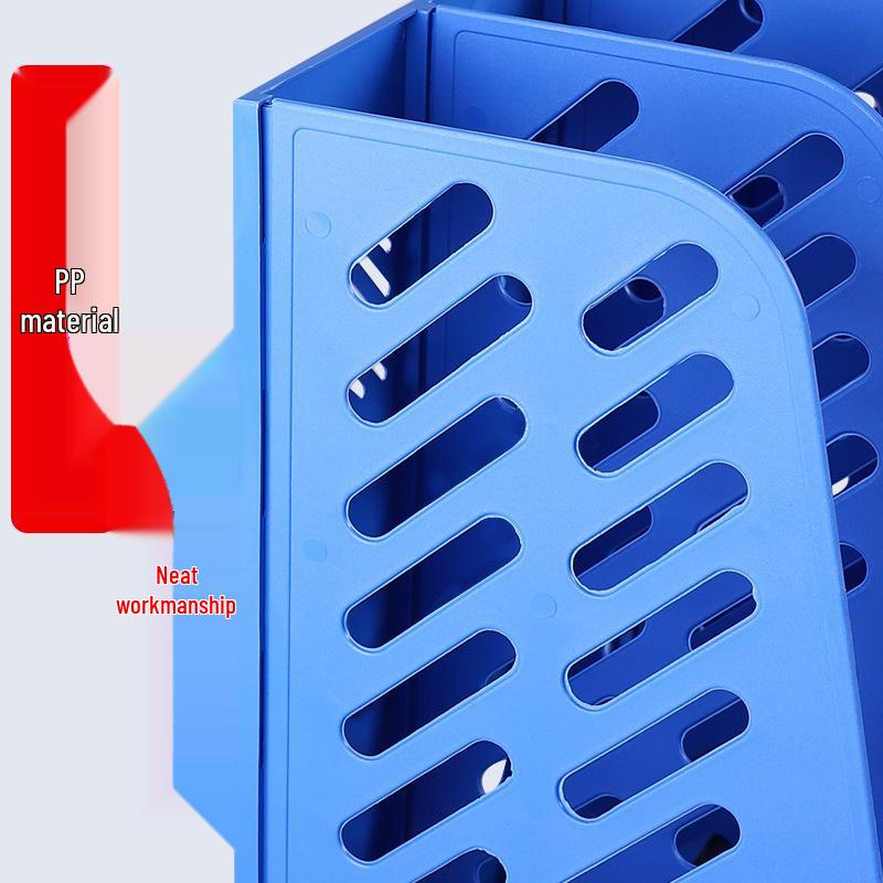 Four-Layer File Holder Organizer with Dividers for Office Supplies
