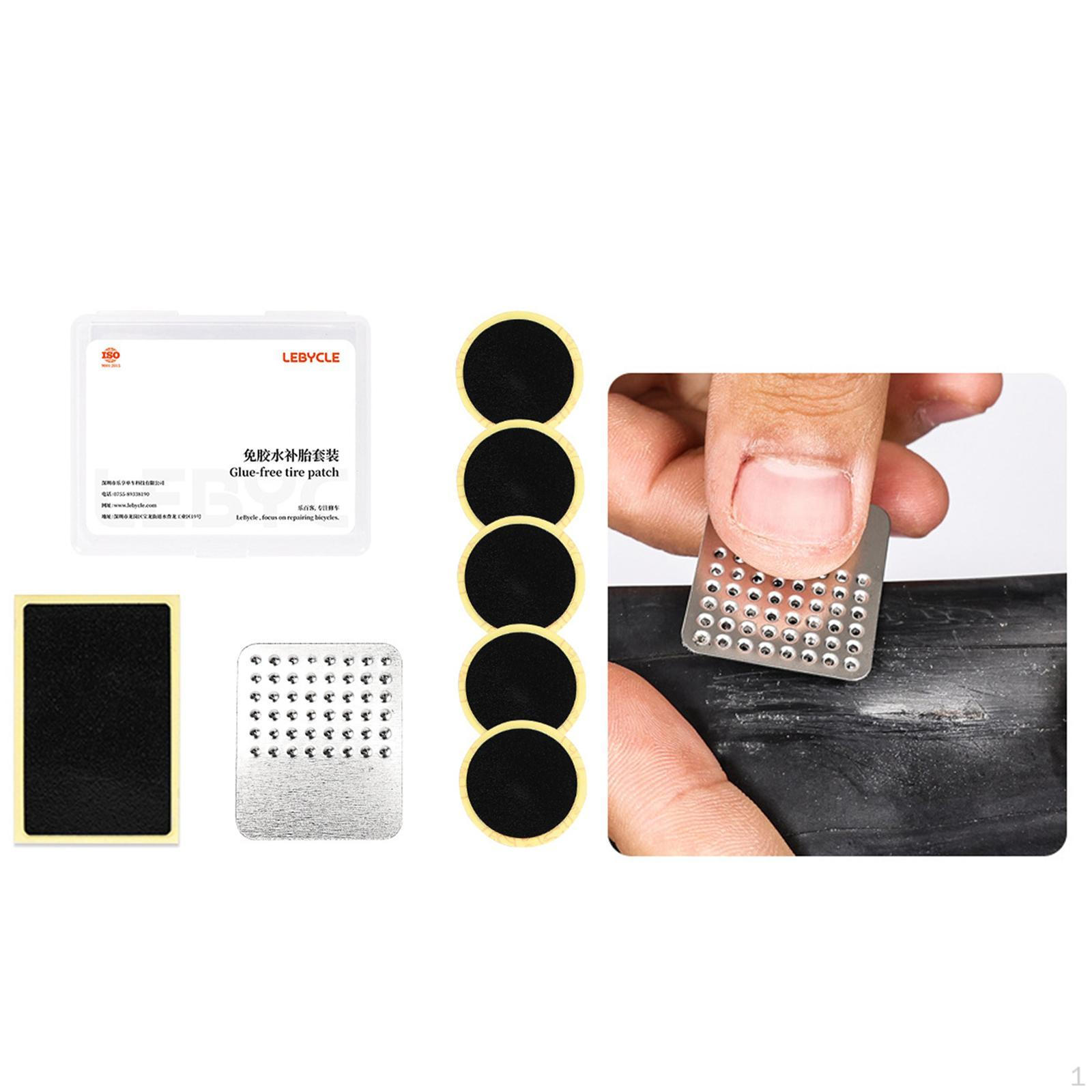 

Bike Tire Tube Repair Kit Patches Premium Tool Replacement Compact with Storage Box