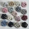 Korean Fabric Camellia Brooches For Women  Handmade Flower Lapel Pins Elegant Clothing Jewelry Accessories Corsage