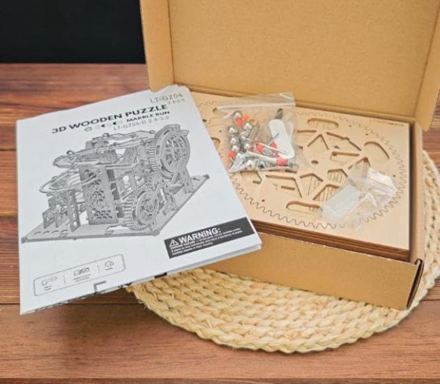 Kit Artizanal 3D TOKIX, Kit de Asamblare din Lemn, Bilă în Mișcare (Avansat)