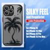Coconut Tree Case For iPhone 17 15 14 Pro Max Coque iPhone 11 12 13 16 Pro Max Air Luxury Hybrid TPU+PC Hard Back Cover Fundas