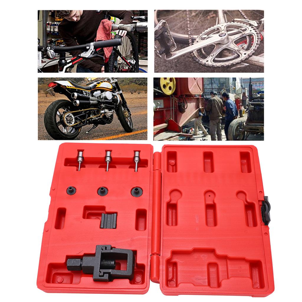 8Pcs Motorcycle Car Drive Cam Chain Splitter Breaker with Riveting Tool Set
