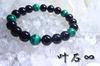 Kanoishi for Protection from Evil and Good Morion Malachite Bracelet for Men and 10mm Natural Stone Power Stone 18cm [Amulet Fortune] Women,
