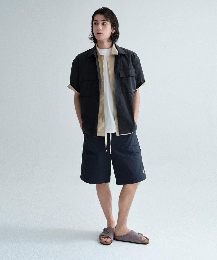COVERNAT Nylon Fatigue Half Shirt Black