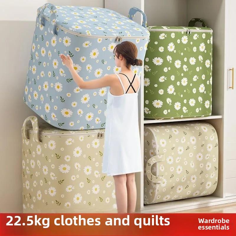 Large Capacity Quilt Storage Bags, Thickened Clothes Storage Bags for Moving, Moisture-proof Blanket Storage Containers