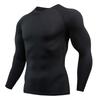 Men's Quick-drying Breathable Long-sleeved Outdoor Running Printing Sports Compression Tight-fitting Fitness Training T-shirt