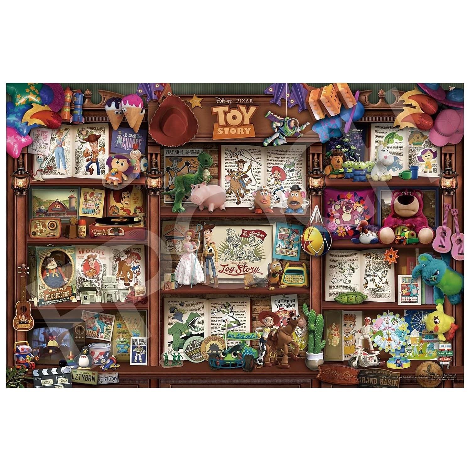 EPOCH 1000-piece jigsaw puzzle Disney decoration collage Bookshelf/Toy Story (5075cm) 97-707s adhesive spatula stickers included.