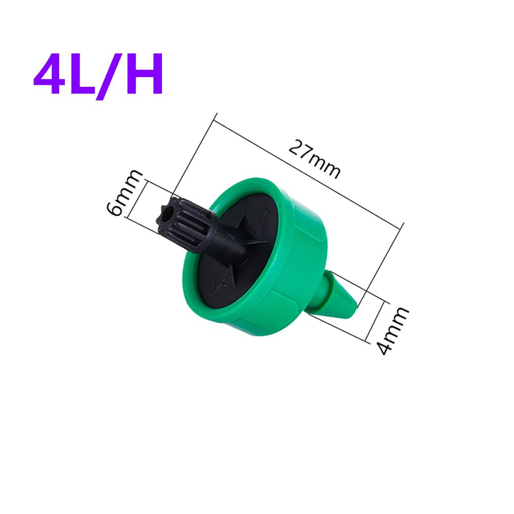 200Pcs Pressure Compensated Drippers 2/4/8/12/16 L/H Garden Greenhouse Drip Irrigation System 6mm Flat Interface Micro-Sprinkler