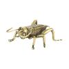 Brass Cricket Statue Desktop Ornament, Good Fortune Lucky Figurine Wealth Decor for Office Room Table Home