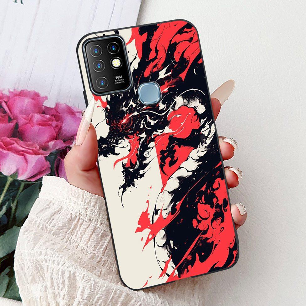For Infinix Hot 10 Case Silicone Cute Cat Fashion Flowers Luxury Painted Back Cover For Inifnix Hot 10 Phone Case X682B X682C