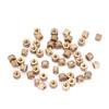 50pcs M3 Brass Cylinder Knurled Round Molded In Insert Embedded Nuts (M3*5*5.3)