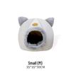 Cozy Winter Cat Bed: Thick, All-Season Semi-Enclosed Pet House