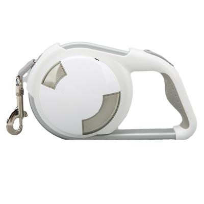 Correa Retráctil para Perro de 16.4 pies Correa Automática Ligera para Perro con Luz para Cachorro Mascota Blanco