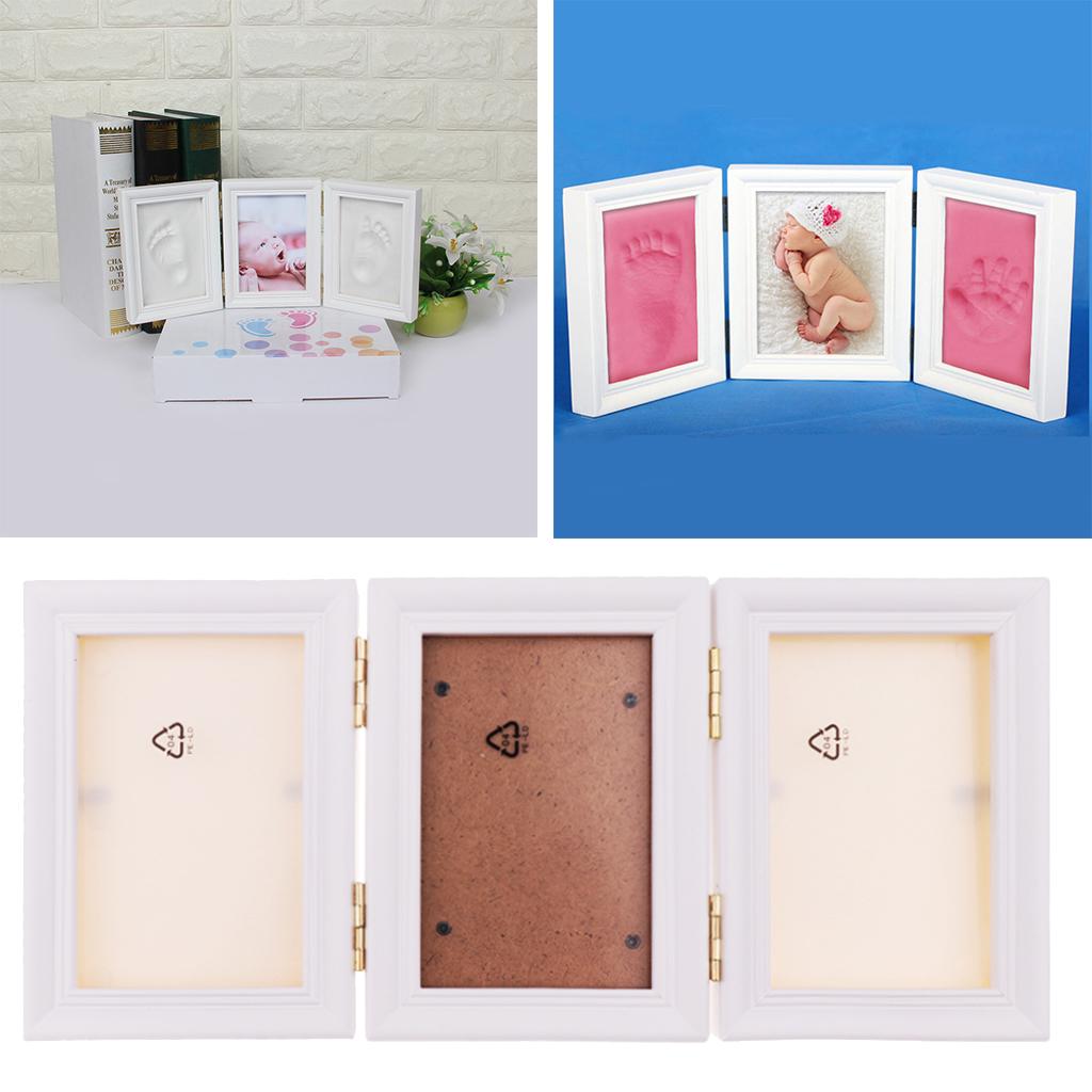 Kids CLAY KEEPSAKE & PHOTO DESKTOP HANDPRINT FOOTPRINT IMPRESSION