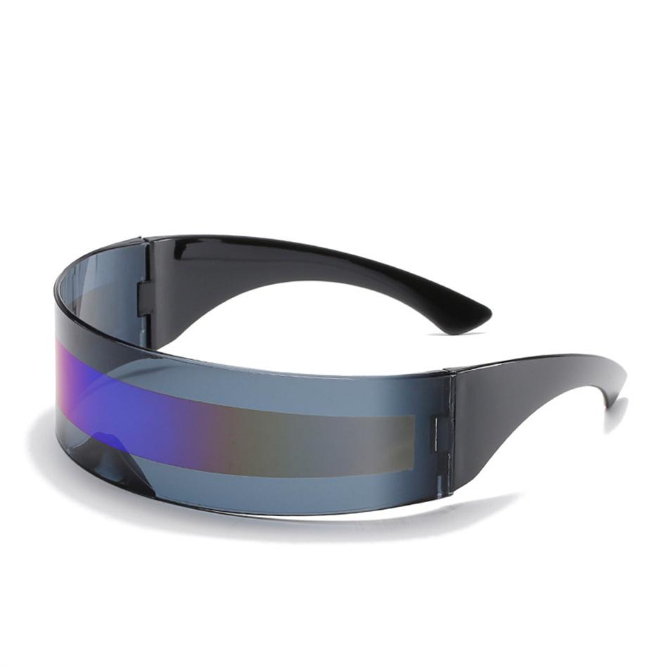 Future Cyberpunk Rimless Sunglasses Retro Sun Glasses Punk UV400 Mirror Eyewear Vintage Gothic Steampunk Party Glasses
