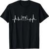 Crazy Funny Cartoon Cat Heartbeat Shirt Women Girls 90s Cats T-Shirt