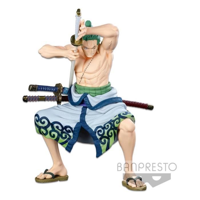 Bonecos - Banpresto - Zoro Roronoa - 13 cm - Alta qualidade - One Piece