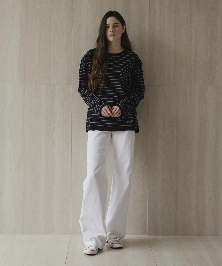 Seutyudioaenpaleukeu Striped Knit_Navy