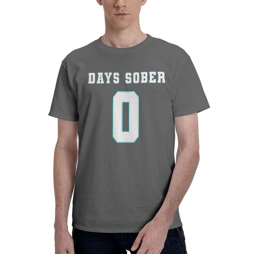 Zero Days Sober 100 Cotton Casual Breathable Confortable Tops Funny TShirt For Men Graphic Tee