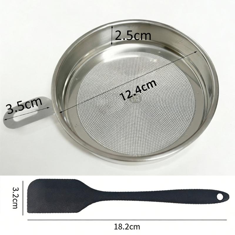 Kitchen Grease Container Lard Pot Cooking Up Fat Catcher with Strainer Scrapers Kitchen Fat Keeper Jar Storage Container