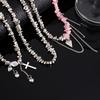 Love Heart Charm Irregular Shape Beaded Neck Chains Choker Necklace Trendy Chunky Short Collar Necklace Statement  Women