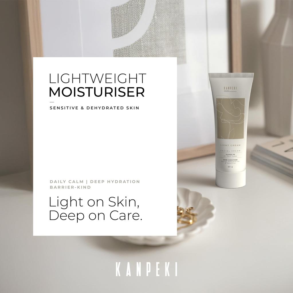 Kanpeki Light Facial Cream Counteracts Signs of Ageing, Provide Hydration, Reduces Sensitivity Contains Kesar, Aloe Vera, Honey & Willow Bark for A