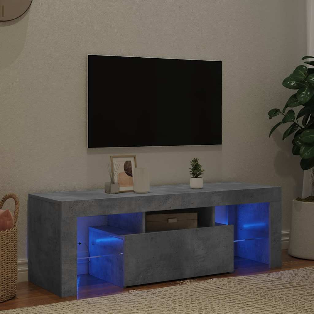 Moderner, minimalistischer TV-Schrank mit LED-Lichtern, kreatives Design für das Wohnzimmer, Stauraum-Eckschrank, 120x35x40 cm