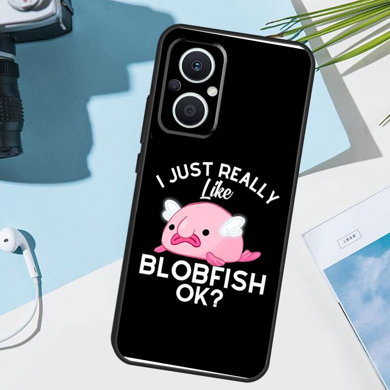 Cute Blobfish Cover For OPPO Reno 12F 11F 13F 14F 8T 7 8 Lite 10 11 12 13 14 OPPO Find X9 X8 X6 X5 Pro Case