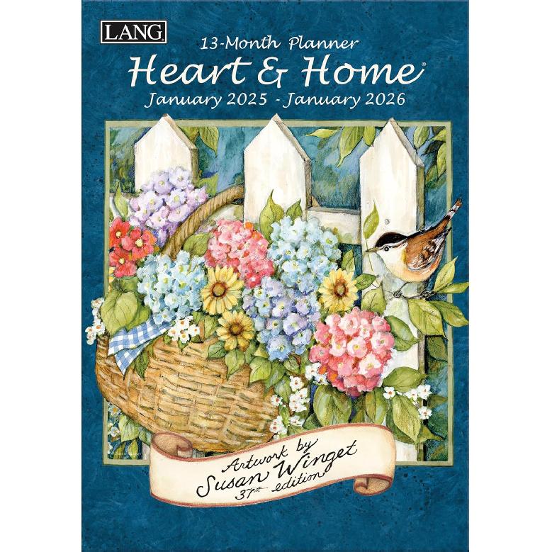 Lang, Heart and Home 2026 Planner, 8.5 X 12 , 12-Month Calendar with Case Binding 2025