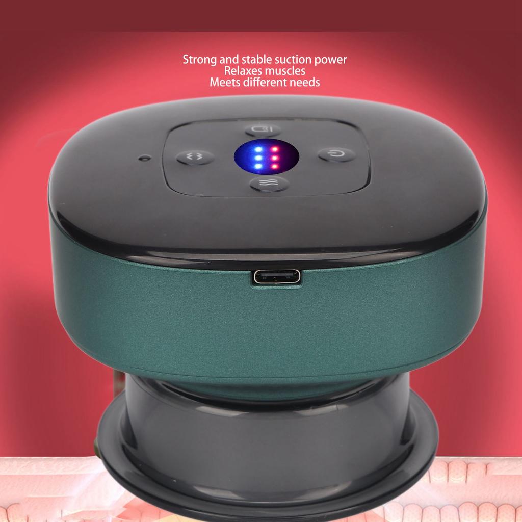Electric Cupping Massager Machine Smart Heating 6 Levels Suction Rechargeable Vacuum Scraping Cupping Set Vacuum Cupping Massage