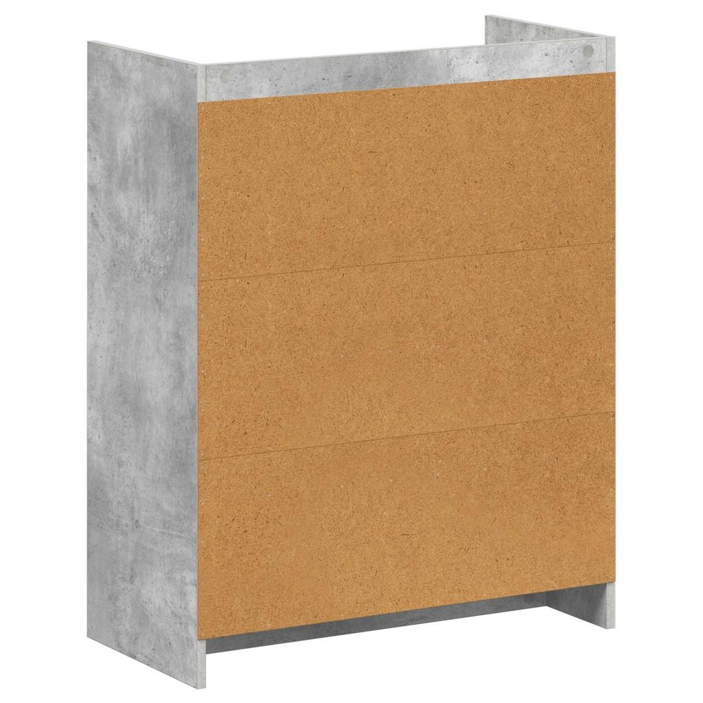 Shoe Cabinet with Door Concrete Grey 73.5 x 36 x 92 cm Engineered Wood