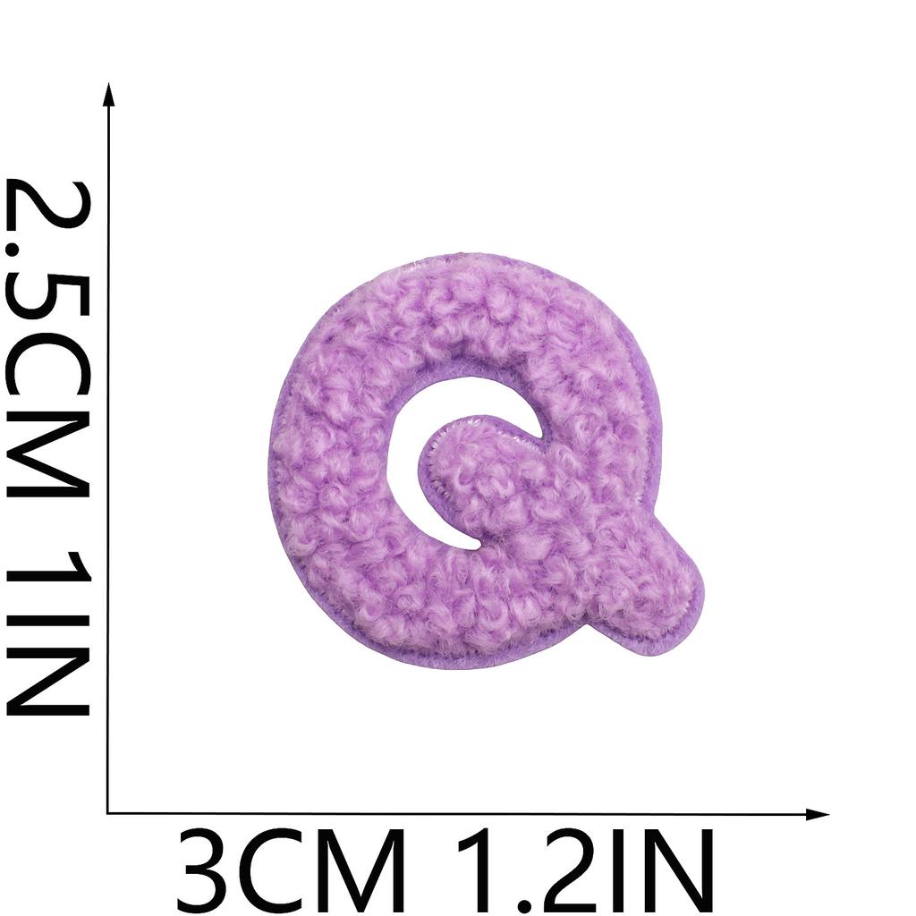 Towel Embroidery English Alphabet Embroidery Cloth Sticker Small Number Patch Sticker Bag Decoration Chenille Embroidery Label Ironing