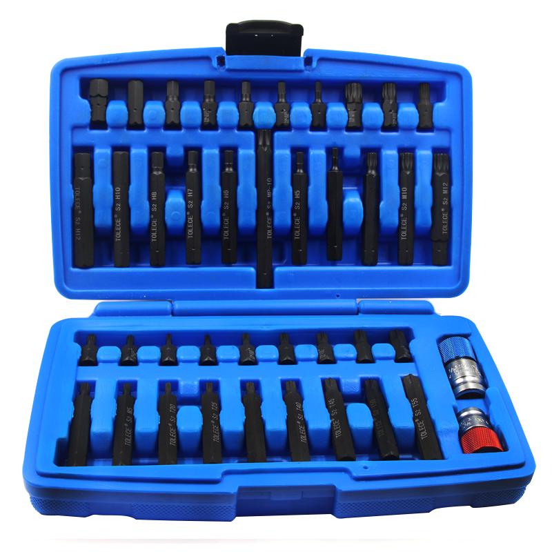 40-Piece Star and Hex Bit Socket Set for Auto Repair and Maintenance