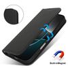 Stand Case for iPhone 16 Pro Litchi Texture Leather Flip Phone Cover with Strap/Wallet