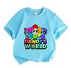 Kids Boys Girls Crew Neck Short Sleeve 100% Cotton T-Shirt, Cute Cartoon Colorful Character Printed Casual Tees for Children Summer Soft Breathable To