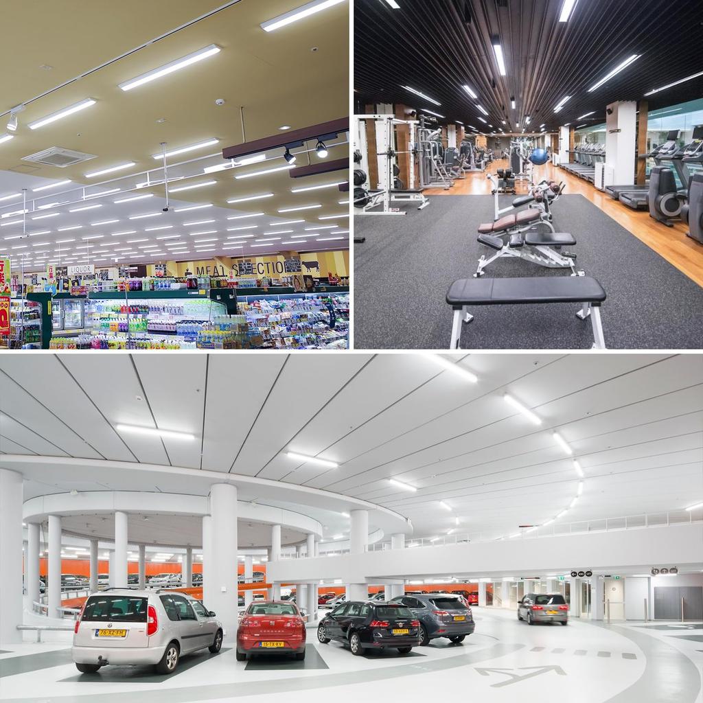 Dlmond Inverted LED Base Integrated Equivalent To Two LED Fluorescent Daylight Ceiling Straight Tube Fluorescent High Ideal for Facilities and