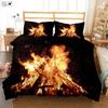 Flame Skull Basketball 3D Printed Quilt Cover Pillowcase Bedding Set Three-piece Soft and Comfortable Duvet Cover