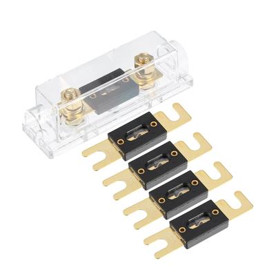 X AUTOHAUX 1 Set Car 1/0 2 4 AWG Wire Input/Output ANL Fuse Holder and 5pcs 30A ANL Fuse