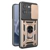 For Motorola Moto G86 Power 5G Case with Slide Camera Lid PC+TPU Kickstand Phone Cover
